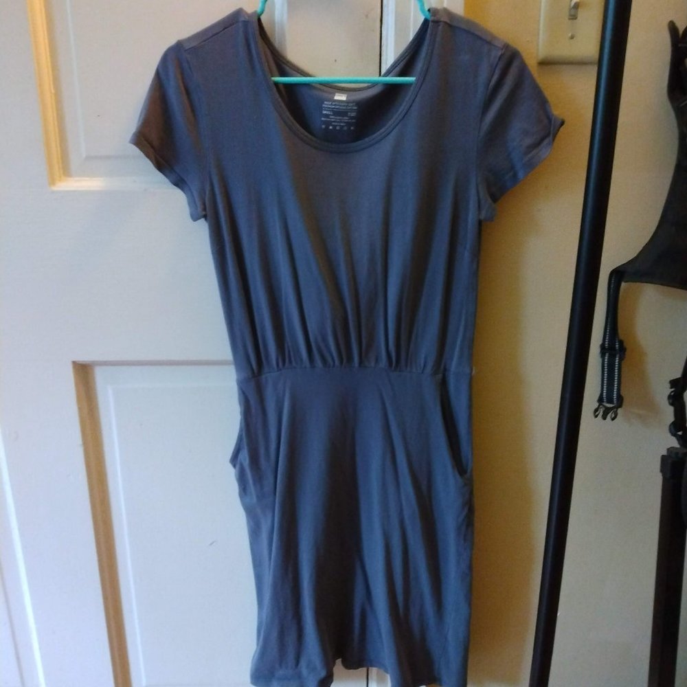 Pact pocket dress - small - twilight grey
